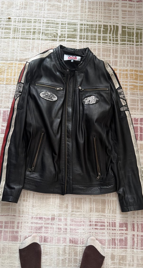 Siyah Erkek Deri Biker Ceket Derimod orijinal ürün - Görsel 5
