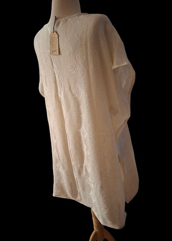 %100 Pamuk Beyaz salaş pareo - Görsel 3