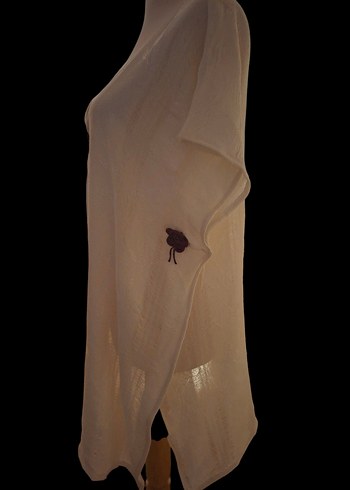 %100 Pamuk Beyaz salaş pareo - Görsel 4