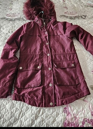 xs Beden bordo Renk Kadın parka