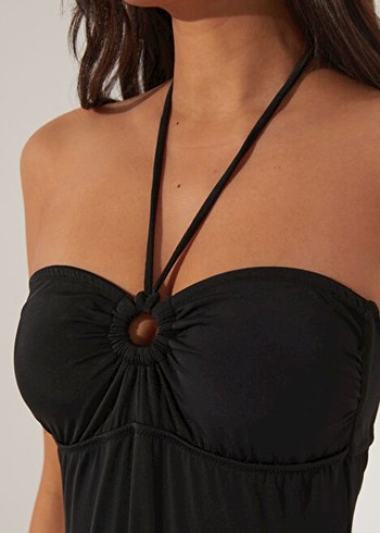 Siyah Mini Sırtı Bağlamalı Kadın Mayo - Görsel 3