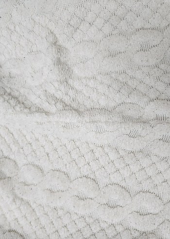 Beyaz Örgü Detaylı Kadın Rahat Eşofman - Görsel 6