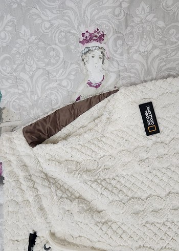 Beyaz Örgü Detaylı Kadın Rahat Eşofman - Görsel 3