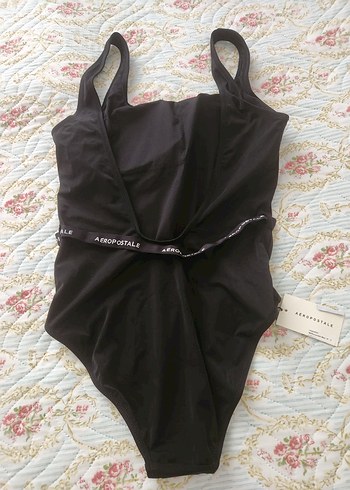 40 Beden siyah Renk Aeropostale Siyah Strappy Kadın Mayo