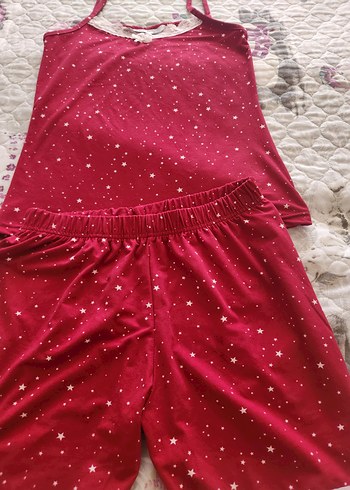 Diğer Kırmızı Bohem Mini Kadın Pijama Takımı