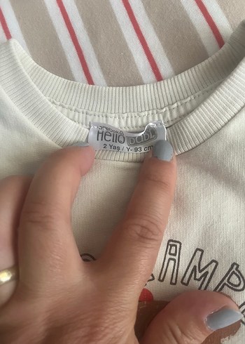 HelloBaby Erkek Çocuk Bej Pamuklu Sweatshirt