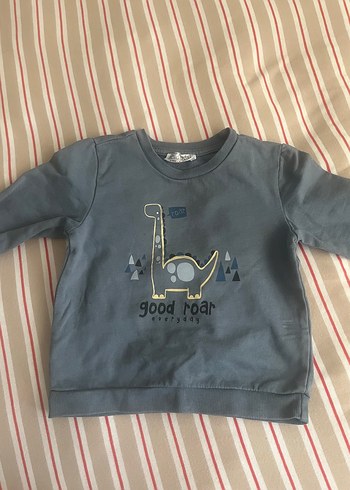 Gri Erkek Çocuk Uzun Kollu Sweatshirt