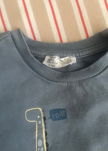 HelloBaby Gri Erkek Çocuk Uzun Kollu Sweatshirt