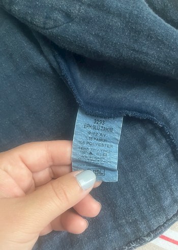 Diğer Erkek Çocuk Gri Kısa Kollu Denim Gömlek