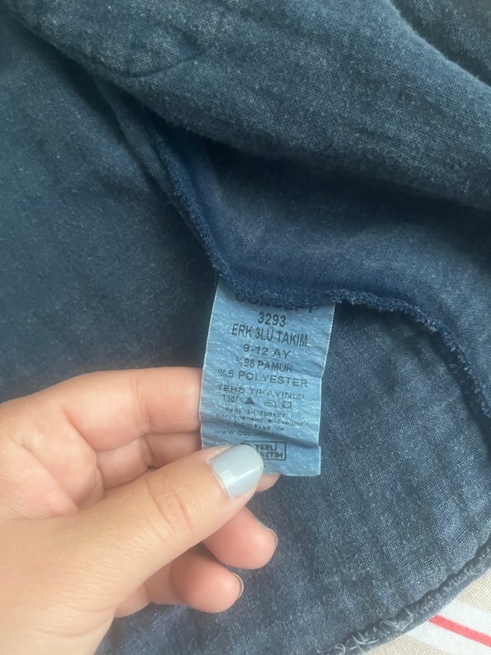 Erkek Çocuk Gri Kısa Kollu Denim Gömlek - Görsel 3