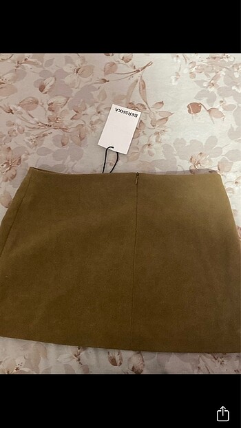 s Beden sarı Renk BERSHKA süet etek
