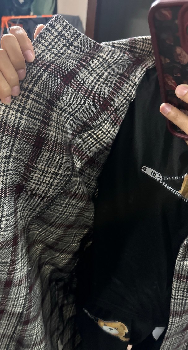 Kadın Ekose Desenli Uzun Düğmeli Kaban - Görsel 3