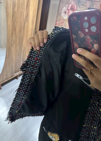 Düğmeli Çok Renkli Street Wear Kadın Ceket - Görsel 2