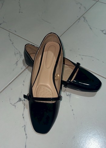 Siyah Tokalı Modern Klasik Kadın Babet - Görsel 3