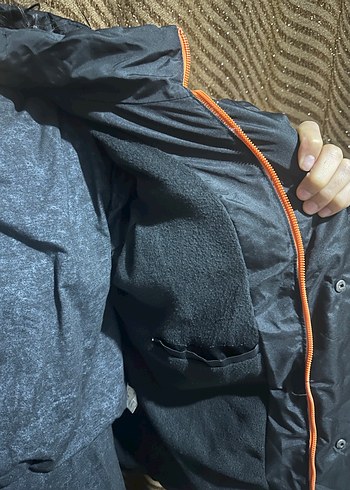 Düğmeli Koyu Gri Sokak Stili erkek Kışlık Mont - Görsel 4