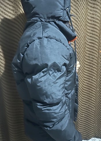 Düğmeli Koyu Gri Sokak Stili erkek Kışlık Mont - Görsel 3