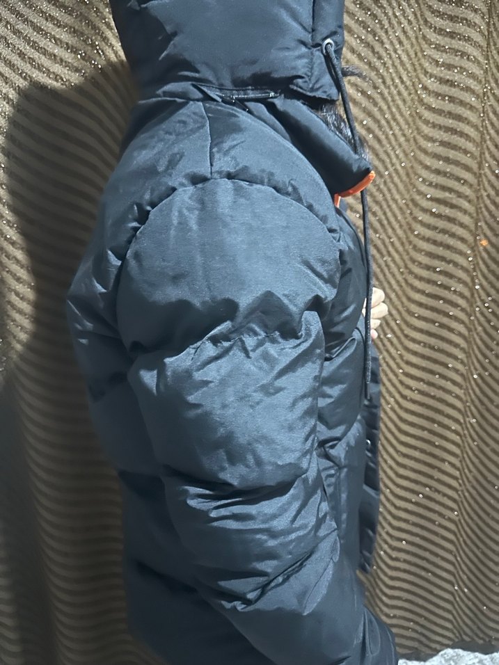 Düğmeli Koyu Gri Sokak Stili erkek Kışlık Mont - Görsel 3