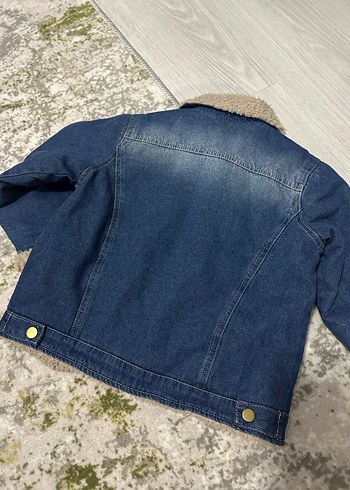 Çocuk Kürklü Denim Ceket - Görsel 3