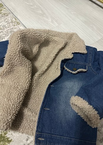 Çocuk Kürklü Denim Ceket - Görsel 2
