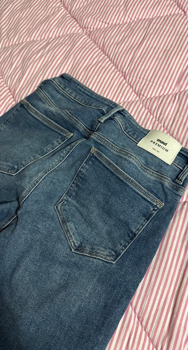 Kadın Mavi Denim Regular Fit Jean - Görsel 4