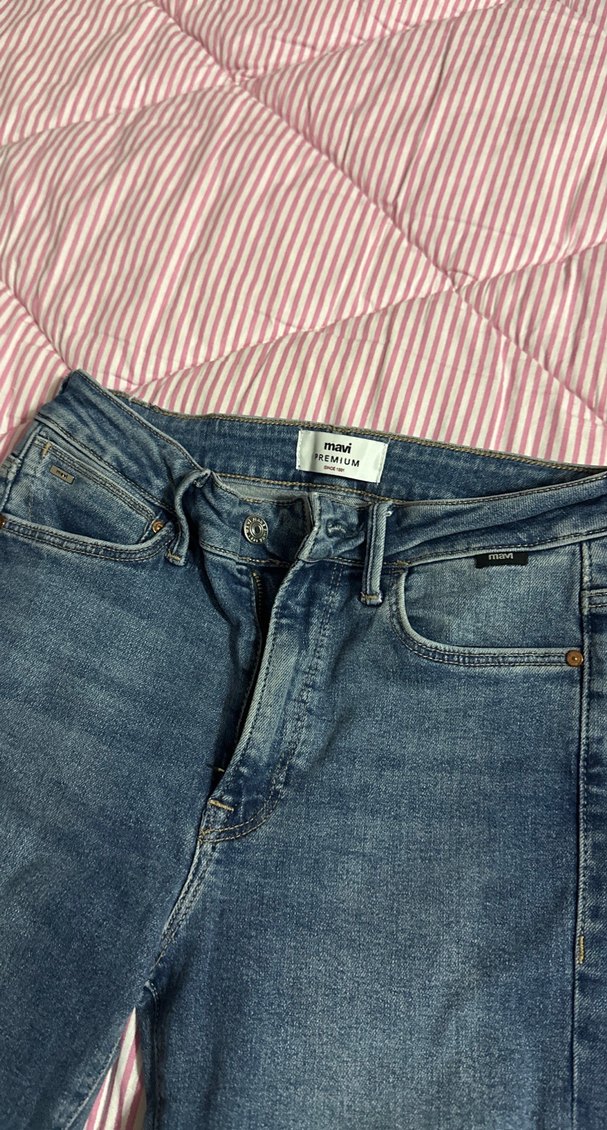 Kadın Mavi Denim Regular Fit Jean - Görsel 2