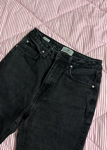 Siyah Regular Fit Denim Kadın Pantolon