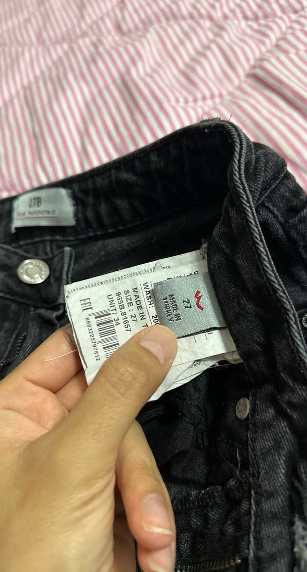 Siyah Regular Fit Denim Kadın Pantolon - Görsel 4
