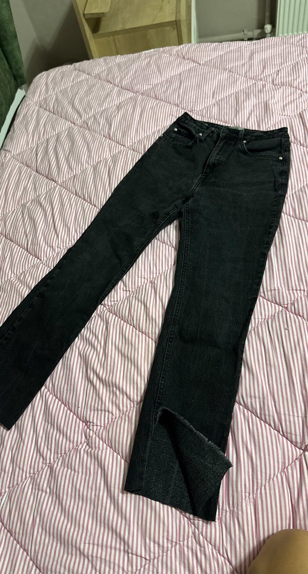 Siyah Regular Fit Denim Kadın Pantolon - Görsel 2