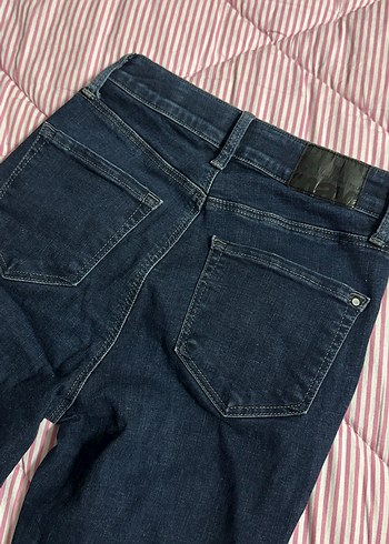 Lacivert Kadın Dar Kesim Midi Boy Kot Pantolon - Görsel 5