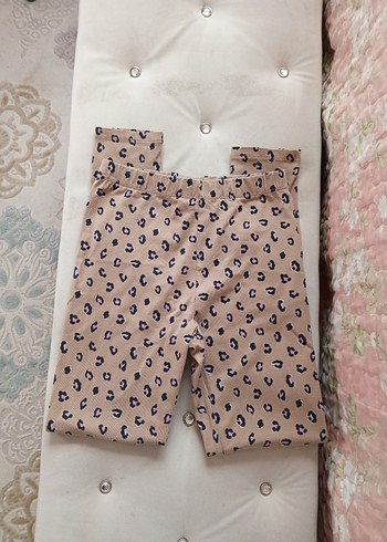 LC Waikiki Leopar Desenli Bej Kız Çocuk Tayt