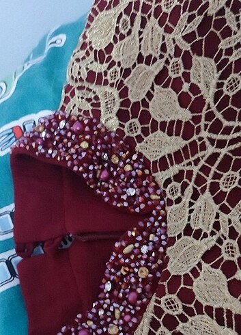 s Beden bordo Renk Abiye