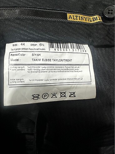 s Beden siyah Renk Altınyıldız takım elbise slim fit