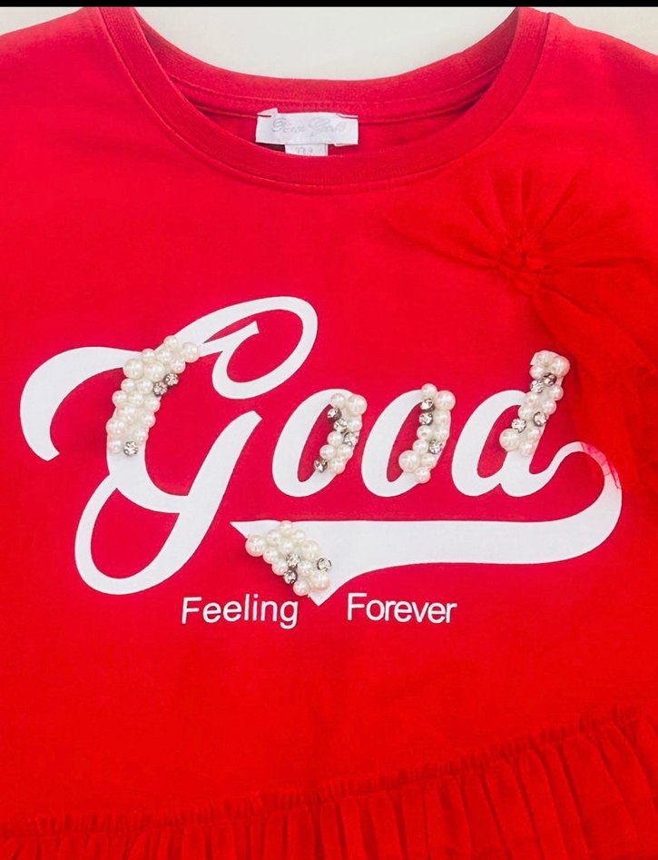 Panço Kırmızı Taş,Tül Sweatshirt - Görsel 2