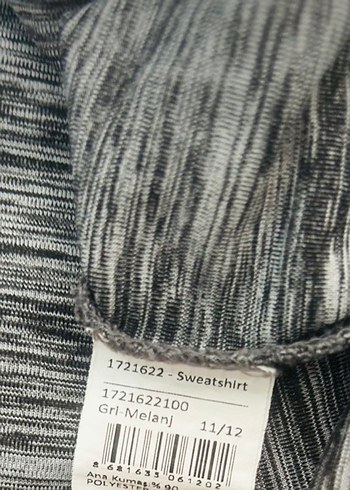 Panço Kapüşonlu  Gri Eşofman Üstü - Görsel 5