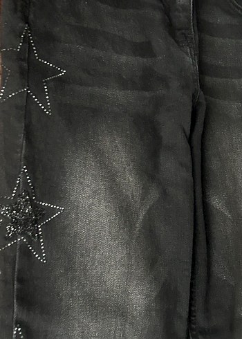 Panço Yıldız Taşlı Siyah Jean Pantolon - Görsel 12