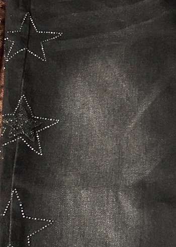 Panço Yıldız Taşlı Siyah Jean Pantolon - Görsel 10