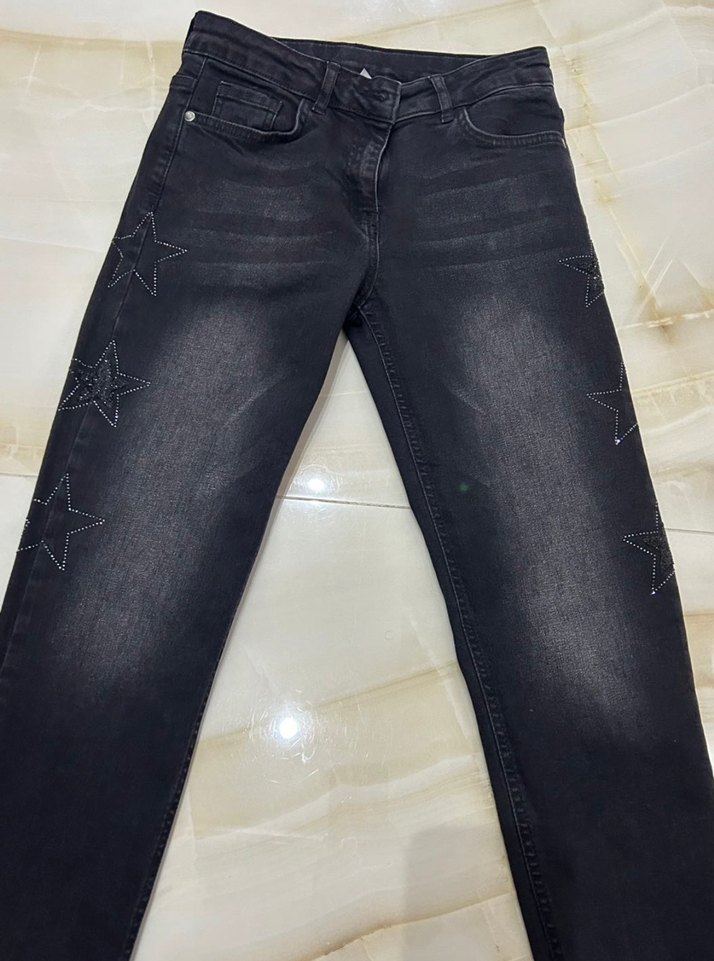 Panço Yıldız Taşlı Siyah Jean Pantolon - Görsel 3