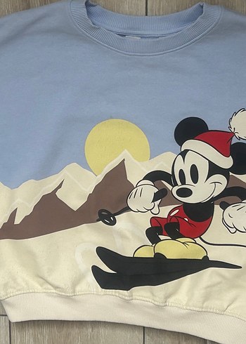 H&M Micky Mouse Mavi Sweatshirt - Görsel 7