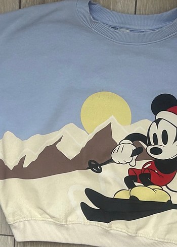 H&M Micky Mouse Mavi Sweatshirt - Görsel 6
