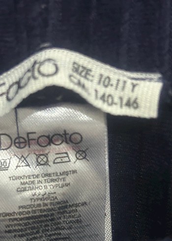 Defacto Lacivert Kadife Pantolon - Görsel 3