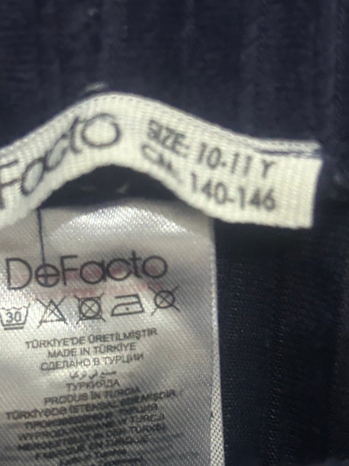 Defacto Lacivert Kadife  Pantolon - Görsel 3