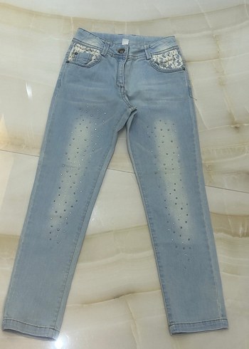 Panço Buz Mavisi Metal Payetli Kot Pantolon - Görsel 2