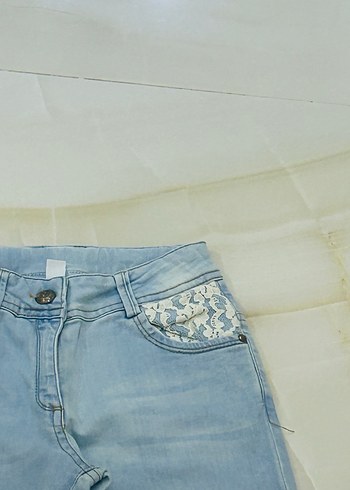 Panço Buz Mavisi Metal Payetli Kot Pantolon - Görsel 9