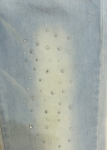 Panço Buz Mavisi Metal Payetli Kot Pantolon - Görsel 11