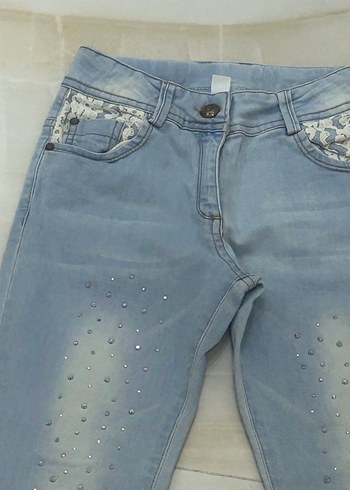 Panço Buz Mavisi Metal Payetli Kot Pantolon - Görsel 3