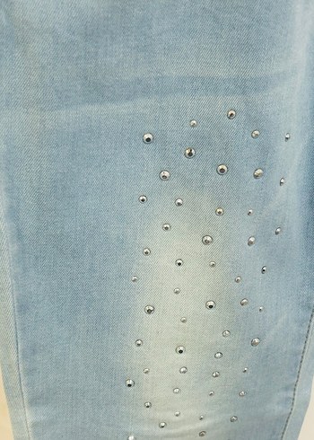 Panço Buz Mavisi Metal Payetli Kot Pantolon - Görsel 14