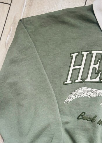 H&M Yeşil Sweatshirt - Görsel 8