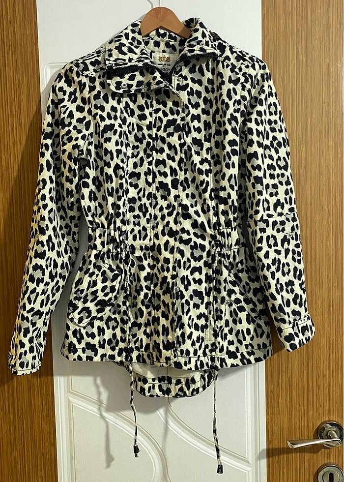 Leopar desen yağmurluk - Görsel 2