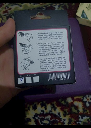 Mina Beauty Manyetik Gri Takma Kirpik - Görsel 2