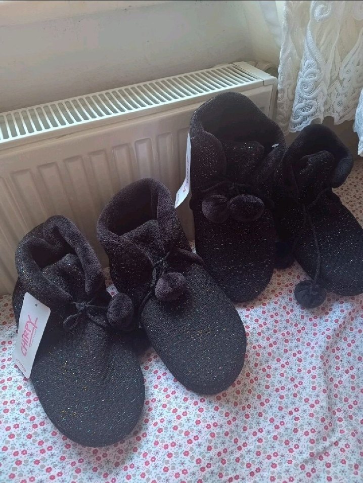 Chirpy Siyah Örgü Panduf - Görsel 2